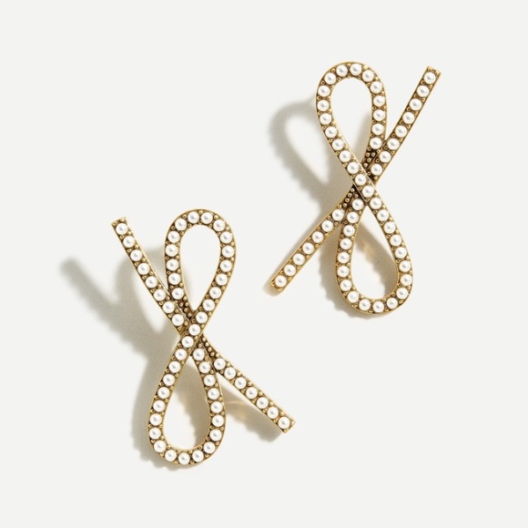 J. Crew Jewelry - J crew au573 pearl chain earrings